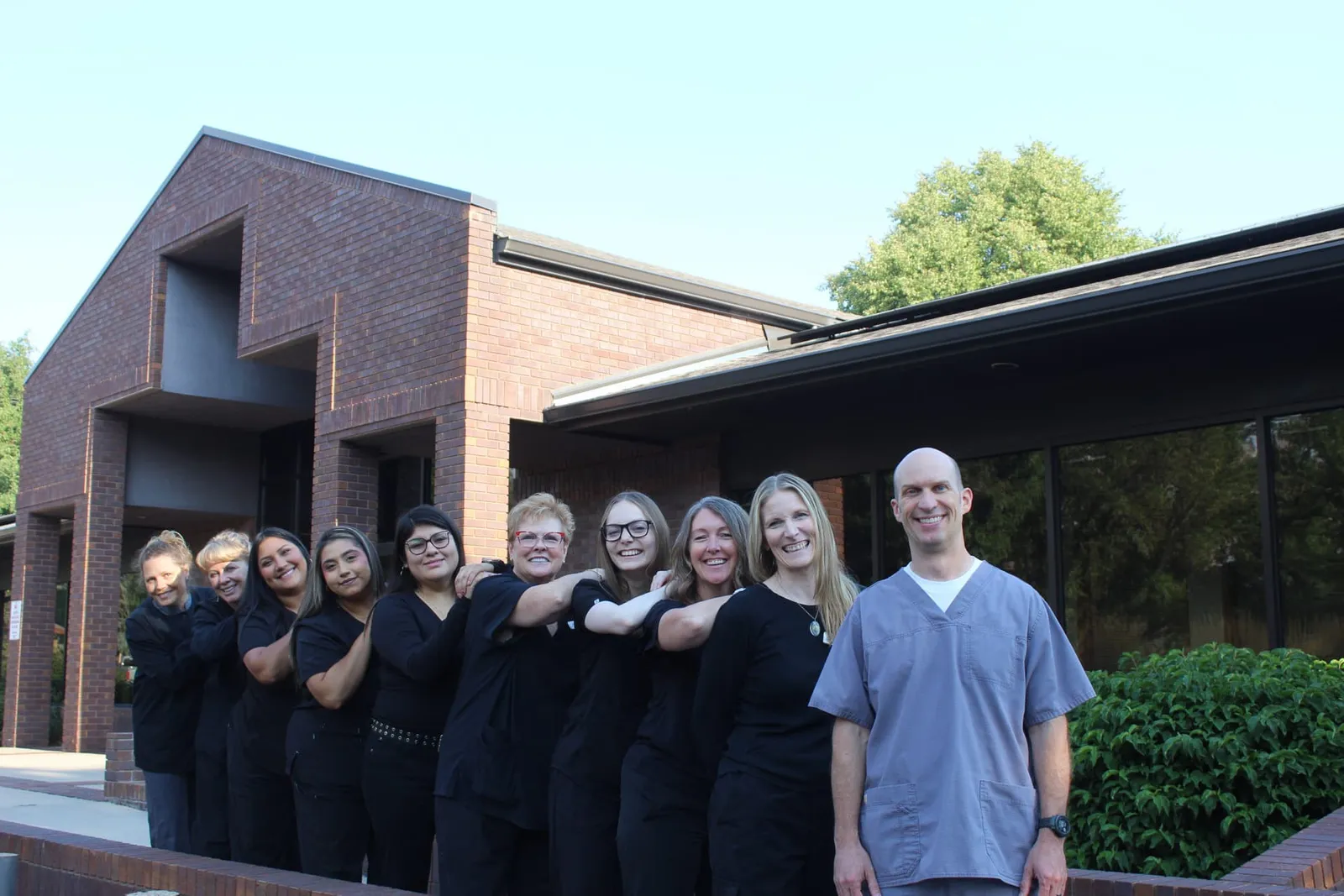 Dr. Williams and the Ascent Family Dental team outside the office in Greeley